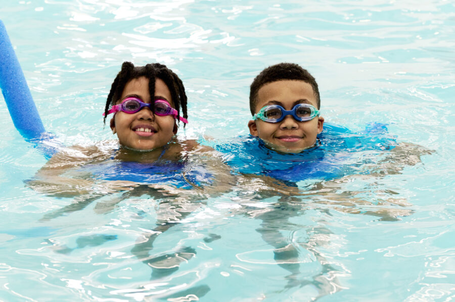 Swim lesson in a Brooklyn pool