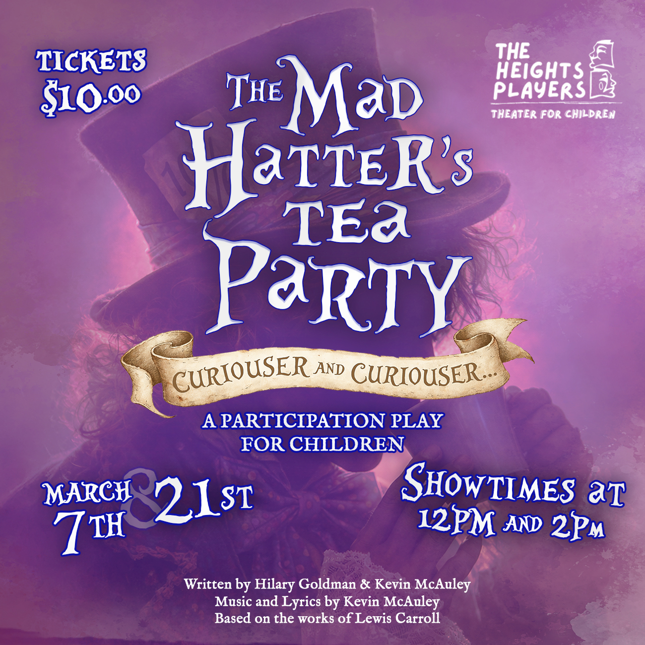 Alice in Wonderland Children’s Musical comes to Brooklyn Heights! Don’t miss this nonsensical wondiferous adventure down the rabbit hole.