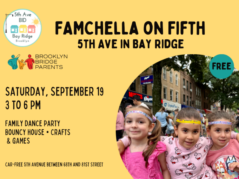 FAMChella on Fifth in Bay Ridge Saturday 9/19