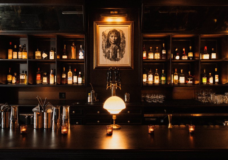 The bar at Booth’s Extra Fine steakhouse on South 2nd Street in Williamsburg