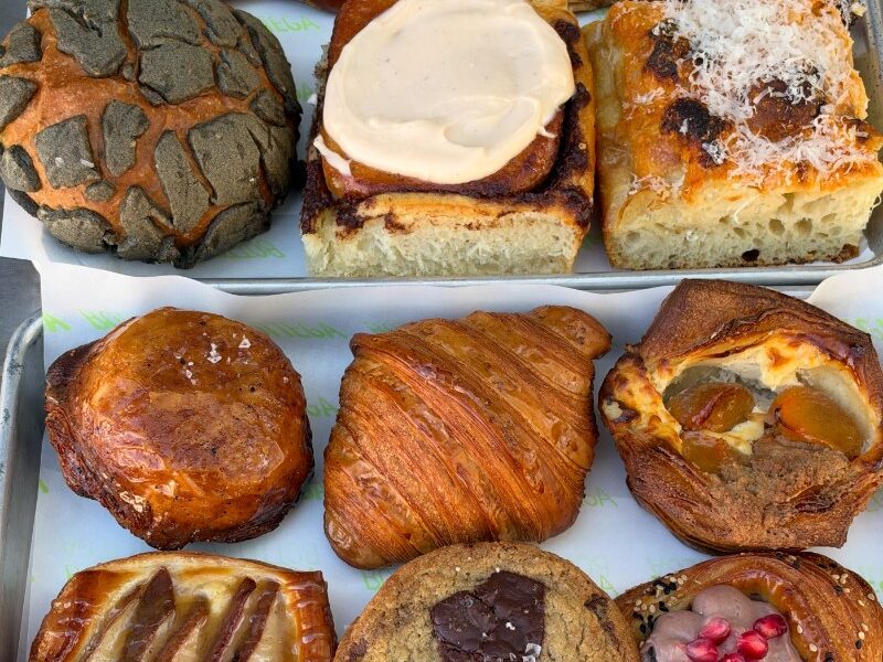 A box of pastries from the new Bottega bakery and market on Rogers Avenue in Crown Heights