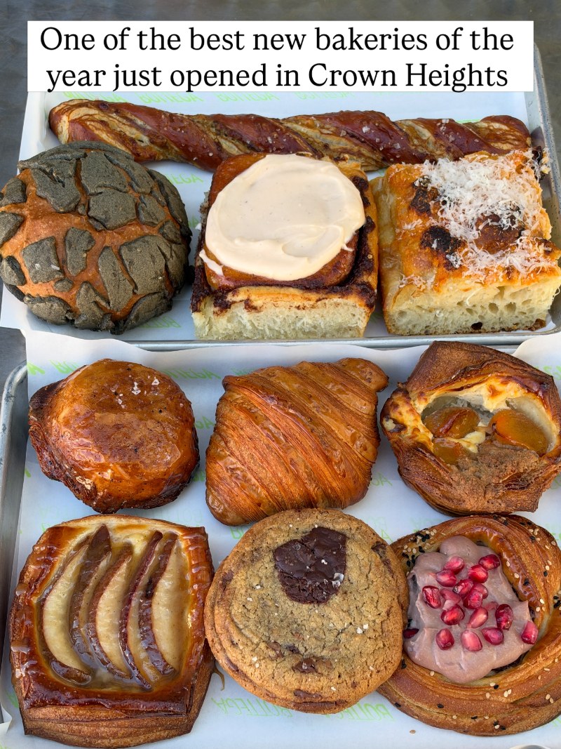 A box of pastries from the new Bottega bakery and market on Rogers Avenue in Crown Heights