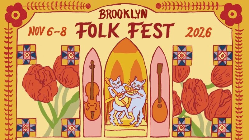 Brooklyn Folk Festival 2026 poster, November 6 to 8