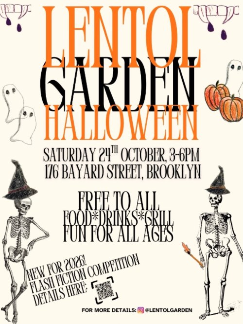 Lentol Garden Halloween party flyer