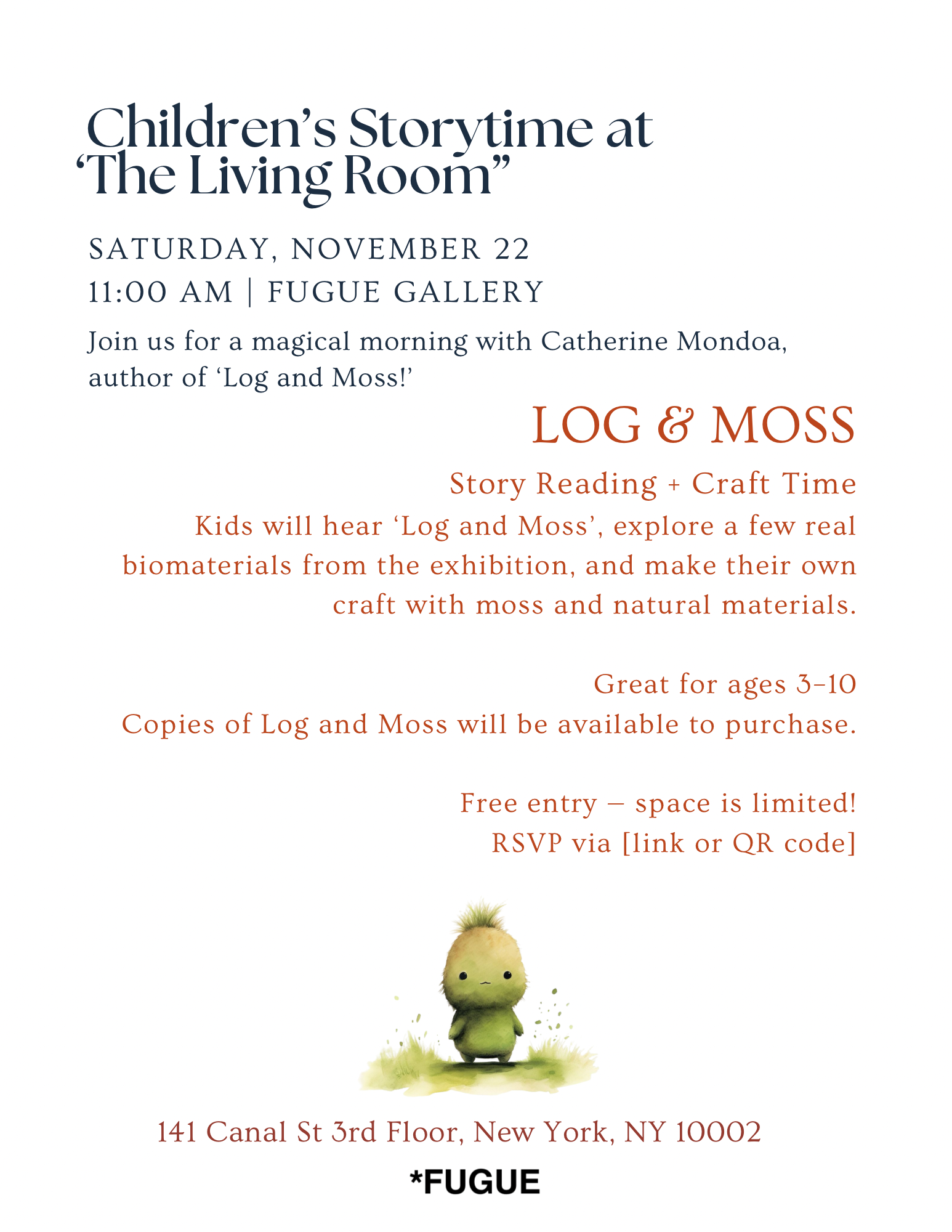 Story Reading + Craft Time at an Art Gallery