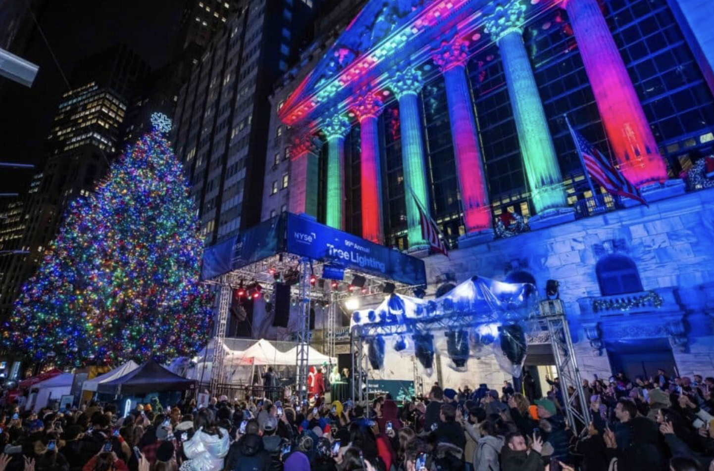 New York Stock Exchange Tree Lighting
