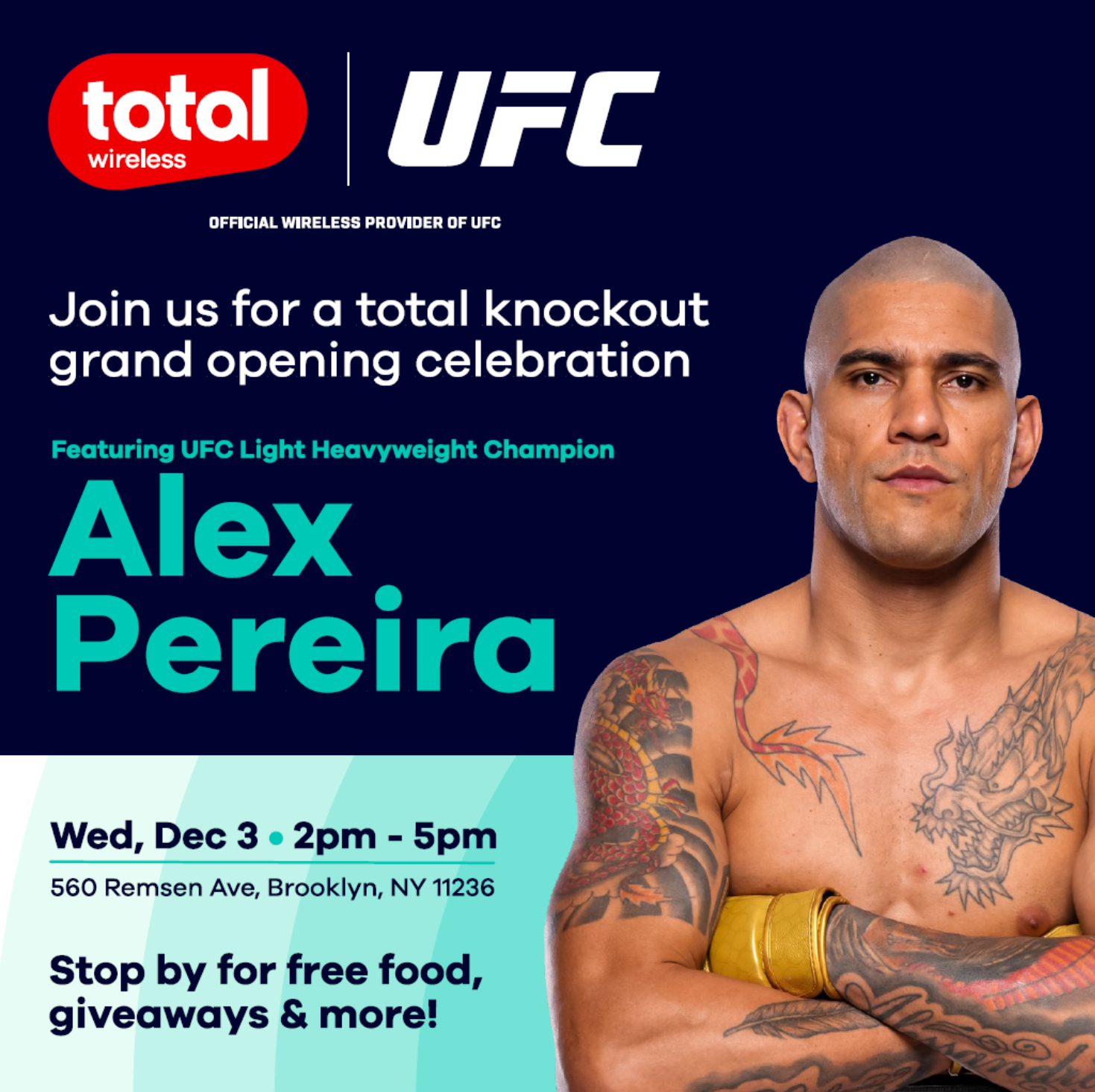 UFC Champion Alex Pereira Meet & Greet at Total Wireless Grand Opening