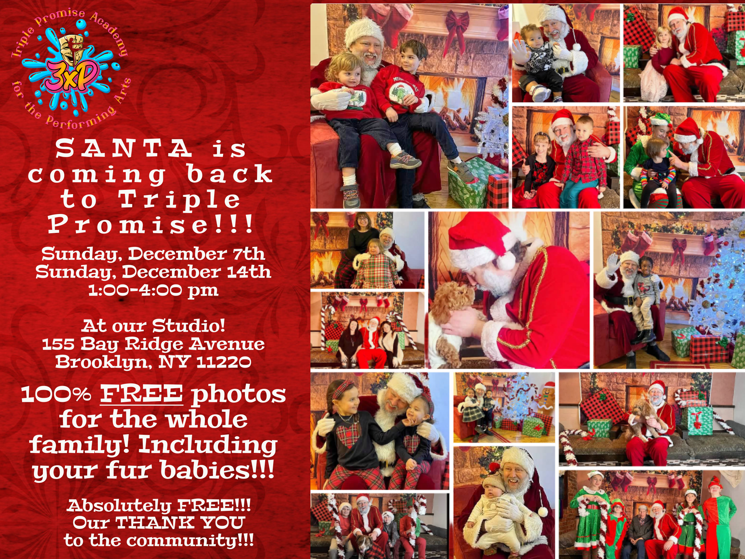 FREE PHOTOS WITH SANTA!!!