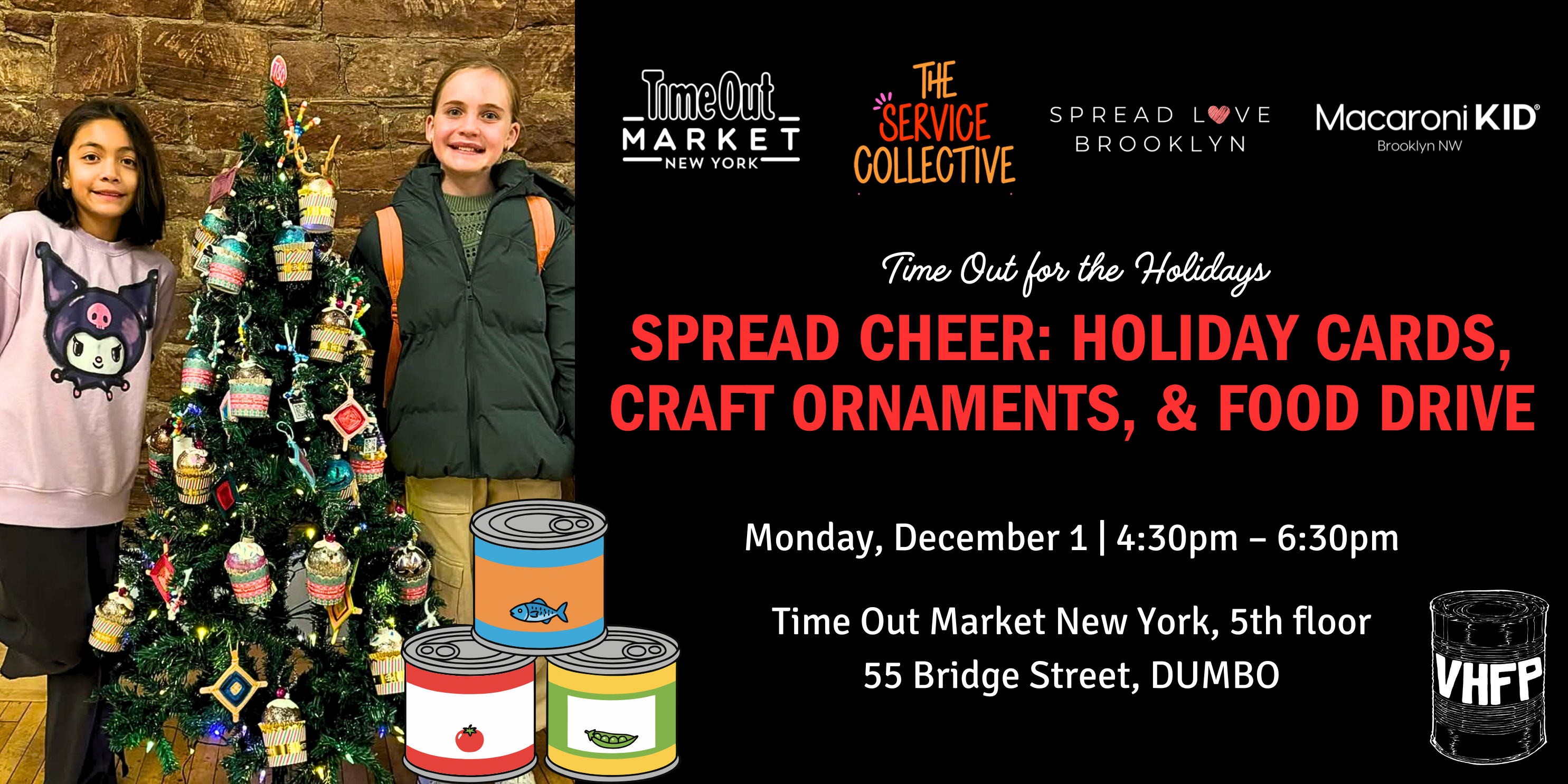 Spread Cheer: Holiday Cards, Craft Ornaments, and Food Drive