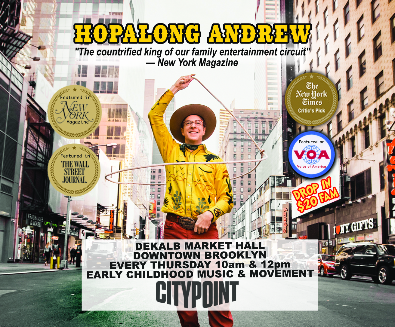 Early Childhood Music & Movement with Hopalong Andrew at Citypoint