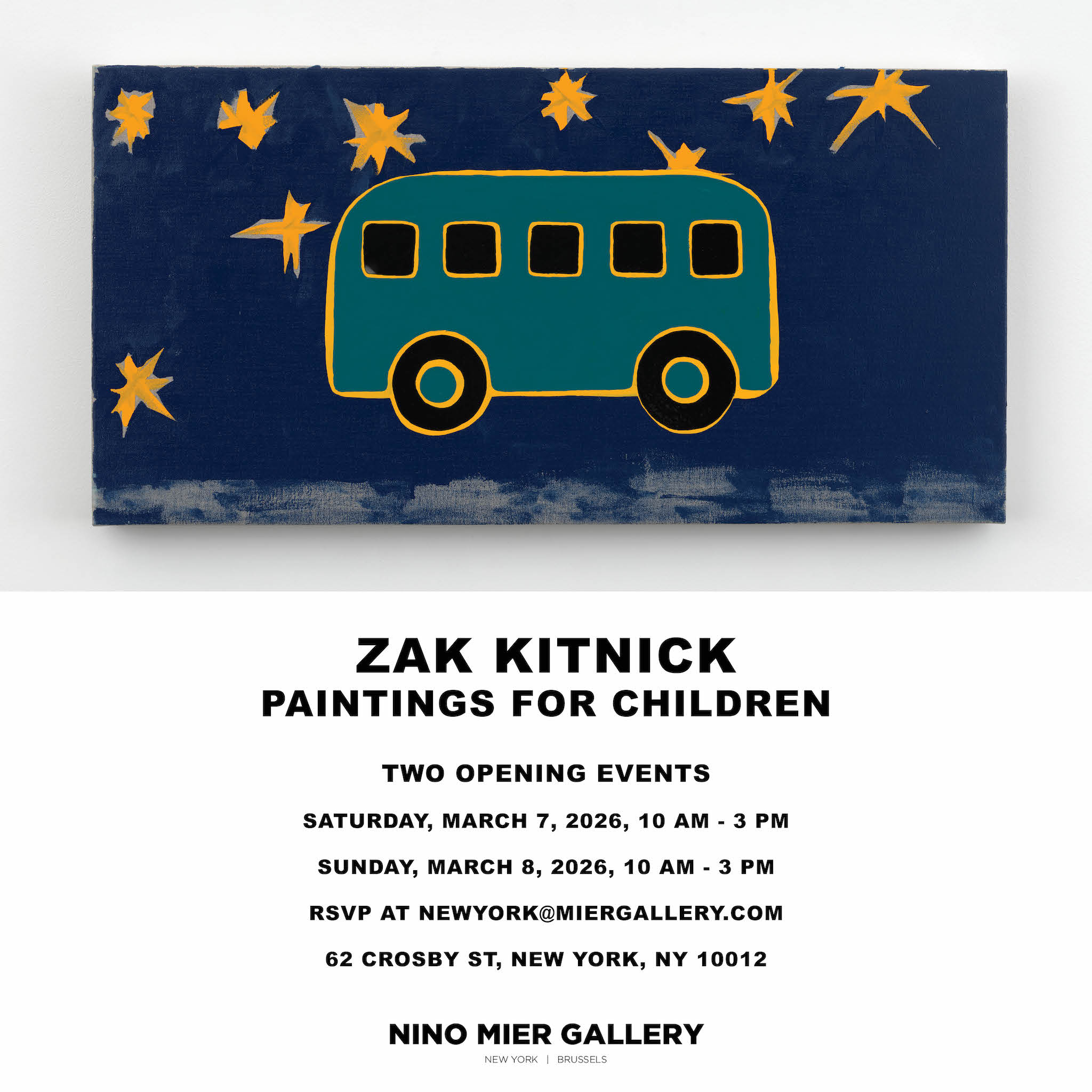 Celebrate Zak Kitnick’s, “Paintings for Children” at Nino Mier Gallery