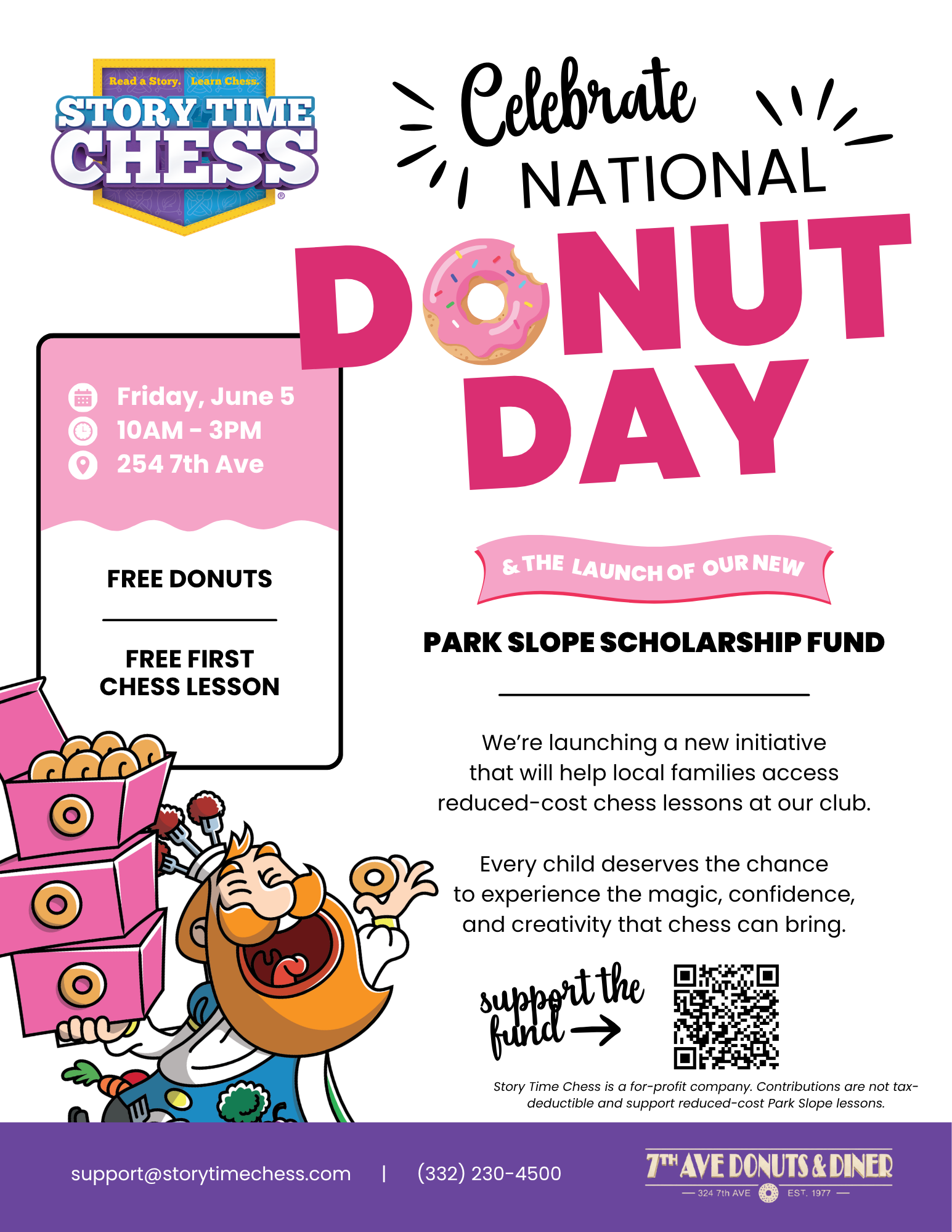 Donut Day at Story Time Chess Park Slope