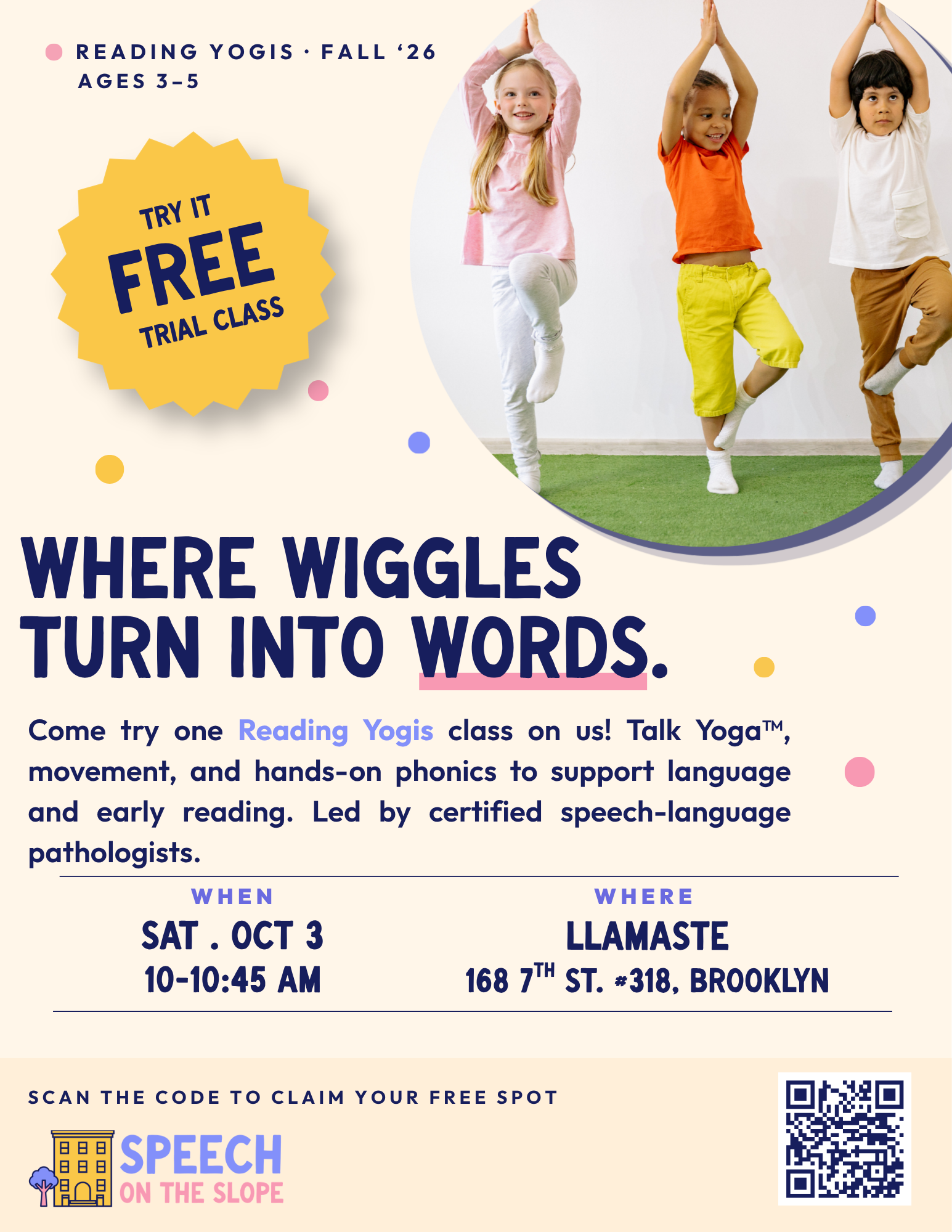 FREE Reading Yogis Trial Class