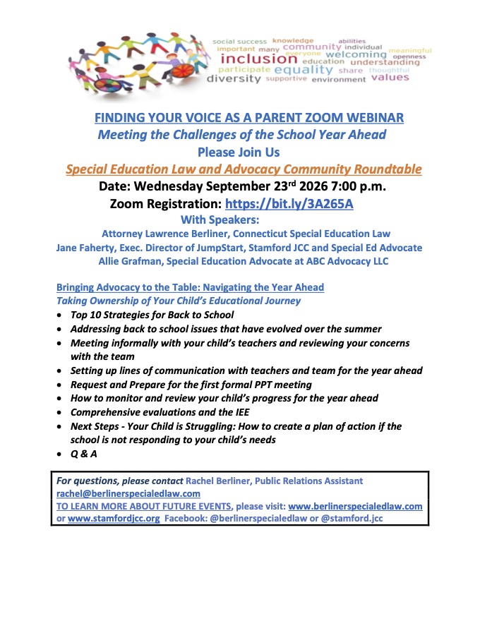 Finding Your Voice as a Parent Webinar: Special Education Law and Advocacy